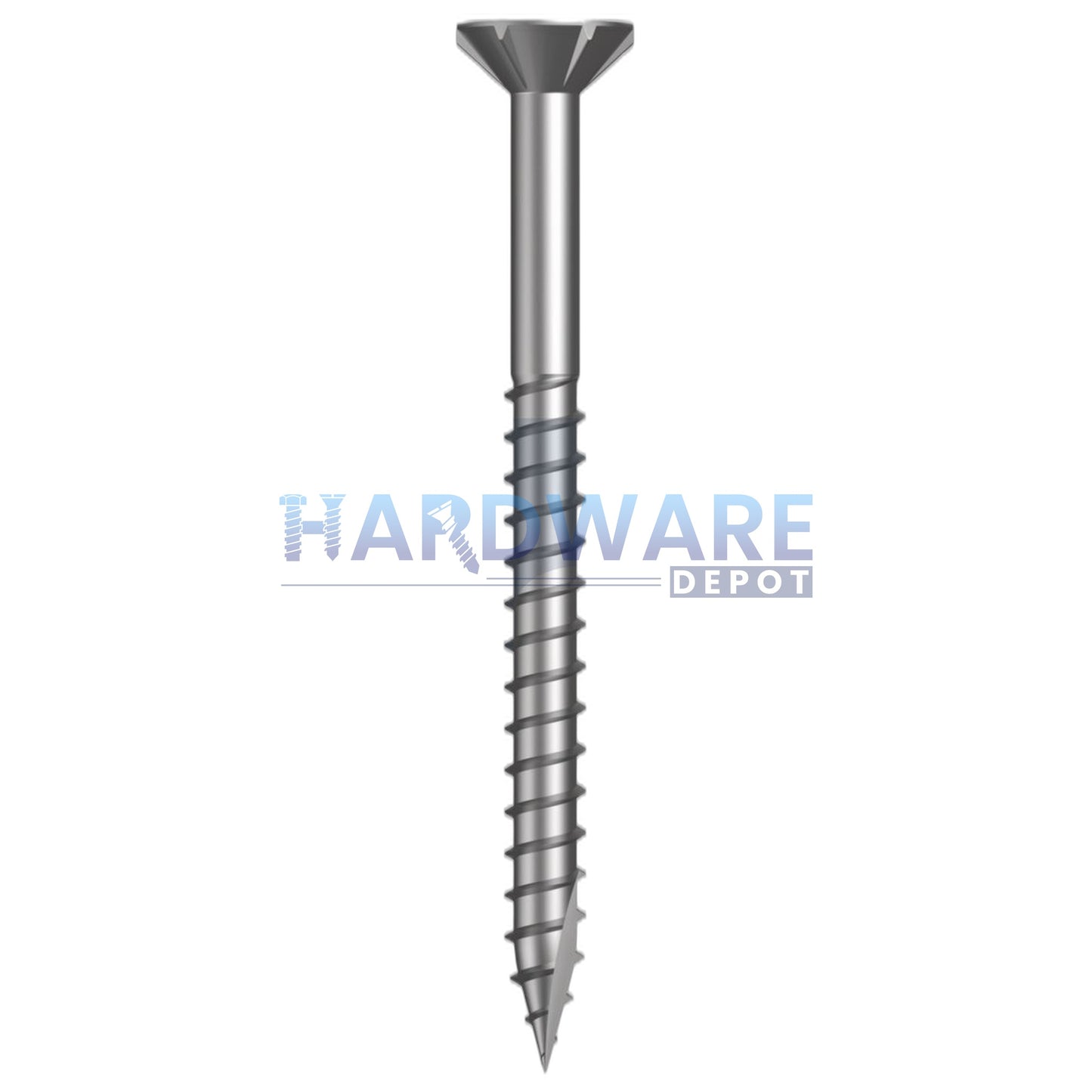 10g X 50mm T17 Countersunk 6 Ribs Decking Screw SS304 Square Drive 1000 Pack