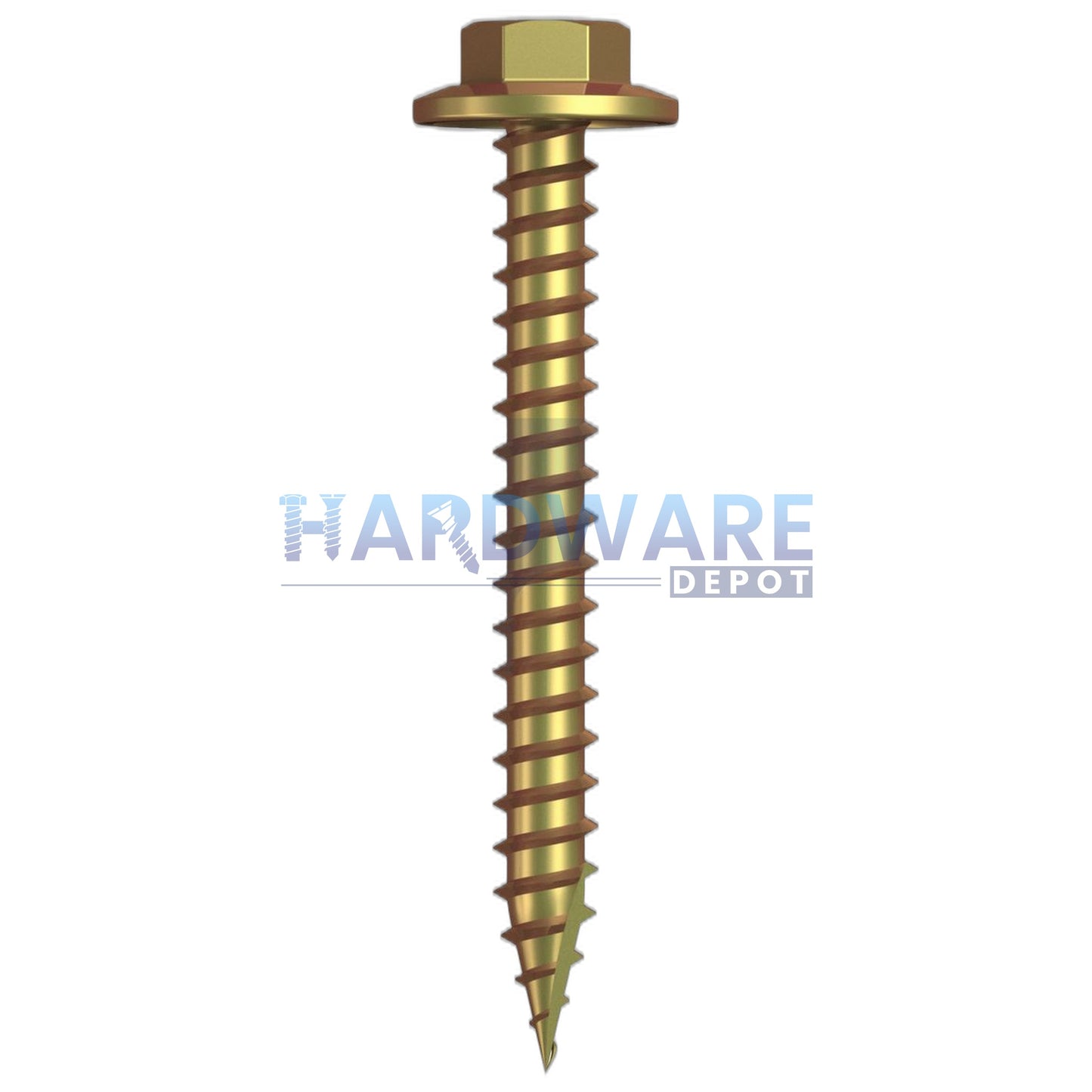 12g X 50mm T17 Hex Flange Roofing Screw Zinc Yellow External Hex 1000 Pack