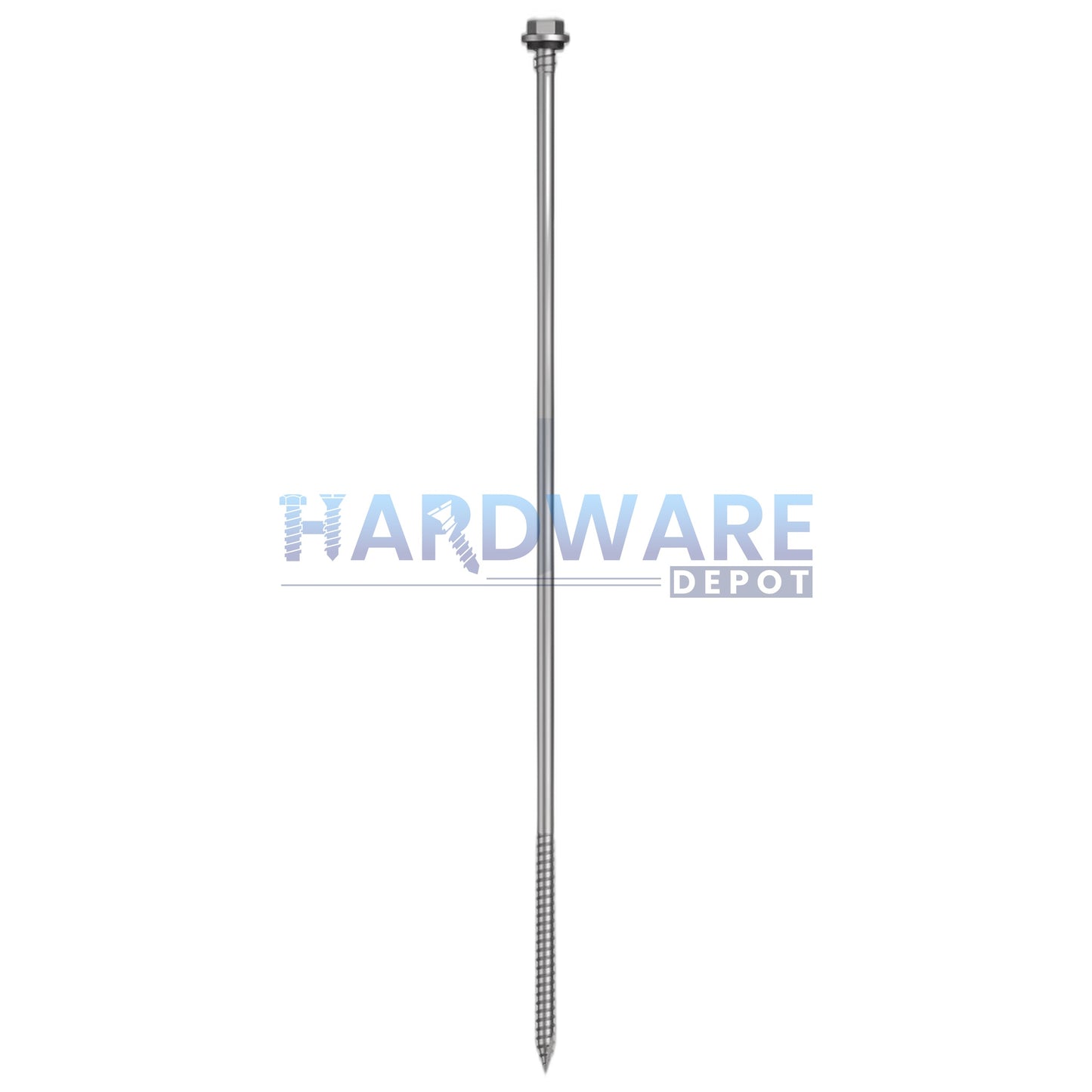 14g X 150mm T17 Hex Flange with Seal Roofing Screw + Washer + EPDM Weather Seal Galvanised C4 External Hex Drive 250 Pack