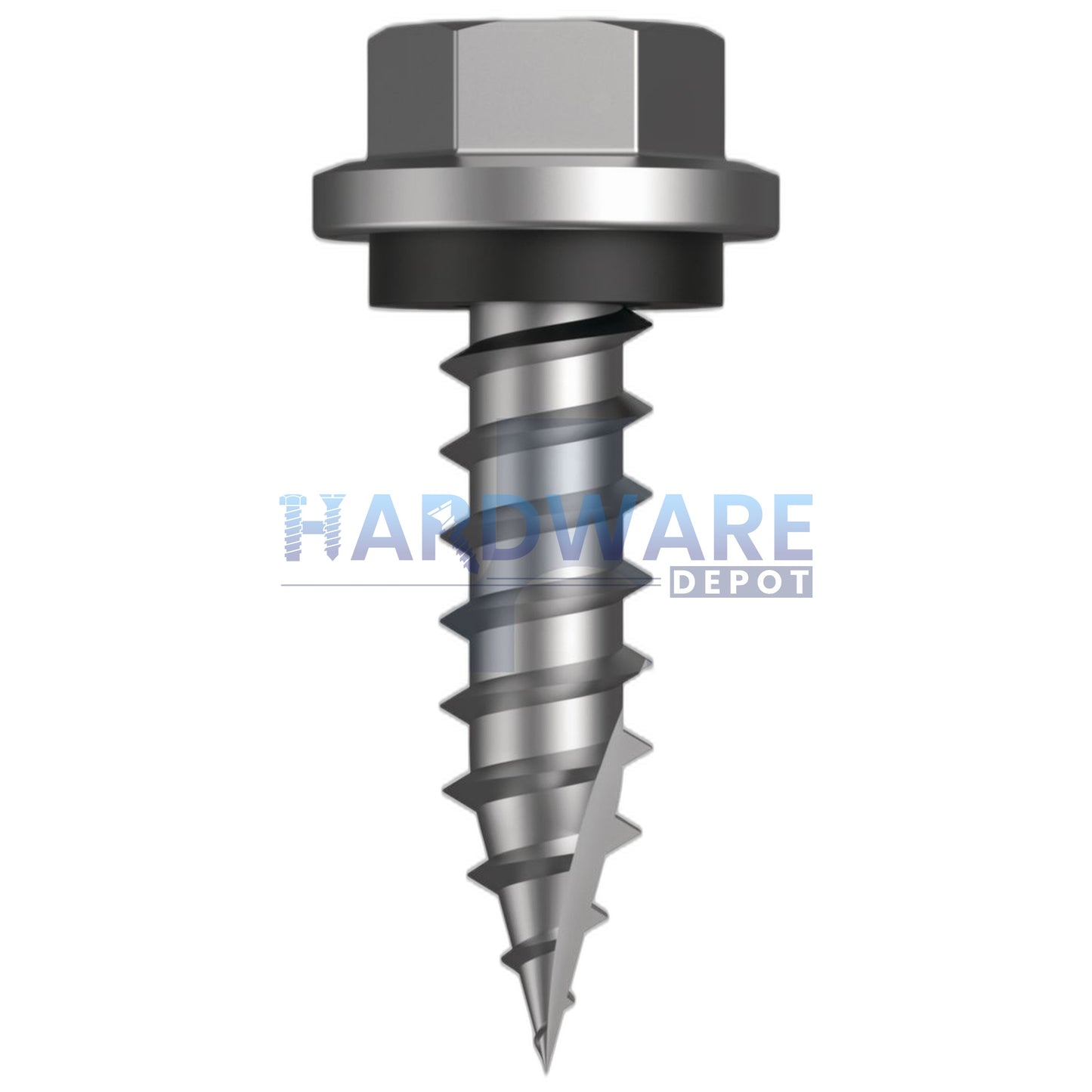 14g X 25mm T17 Hex Flange with Seal Roofing Screw + Washer SS316 External Hex Drive 1000 Pack