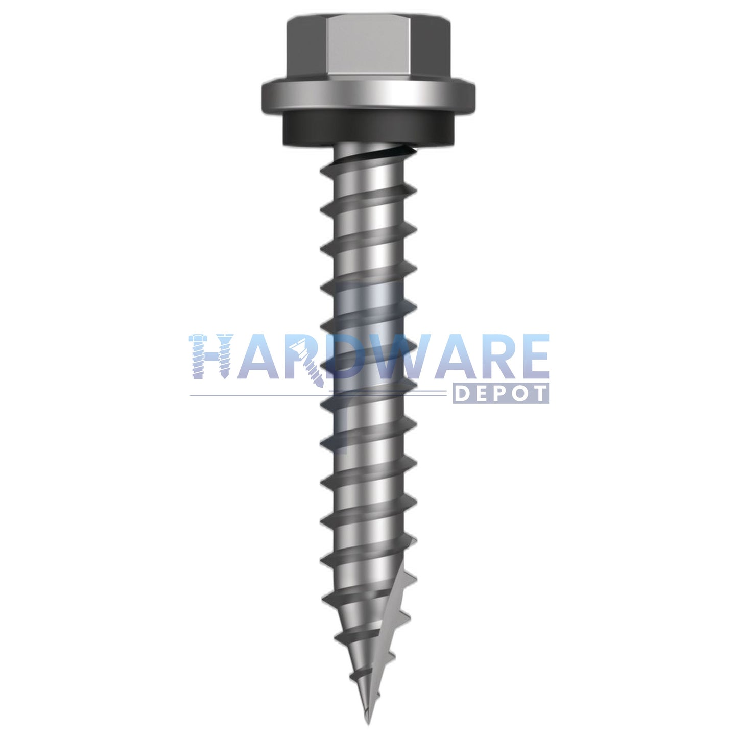 14g X 40mm T17 Hex Flange with Seal Roofing Screw + Washer Galvanised C4 External Hex Drive 1000 Pack