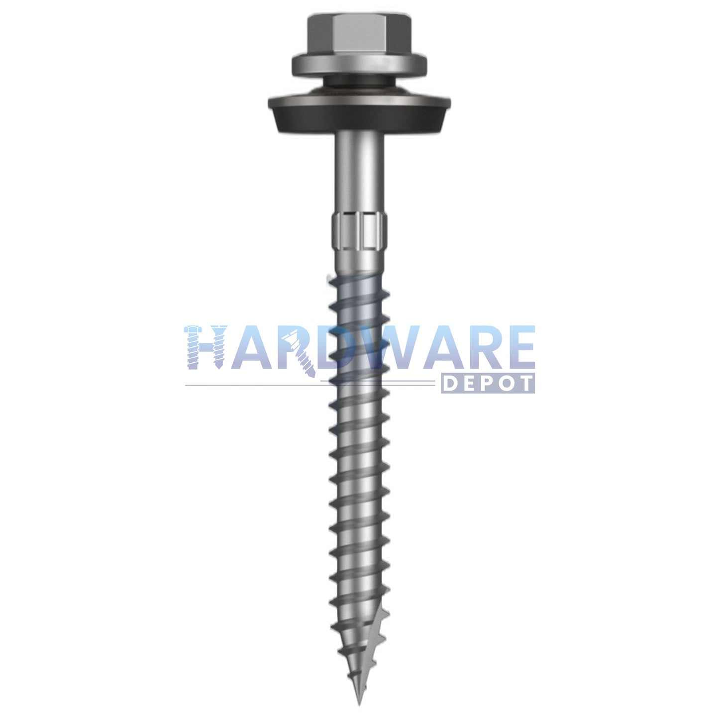 14g X 65mm T17 Cyclone Hex Flanged with Aluminum Seal Roofing Screw + Multi Seal + Shankguard Galvanised C4 External Hex Drive 250 Pack