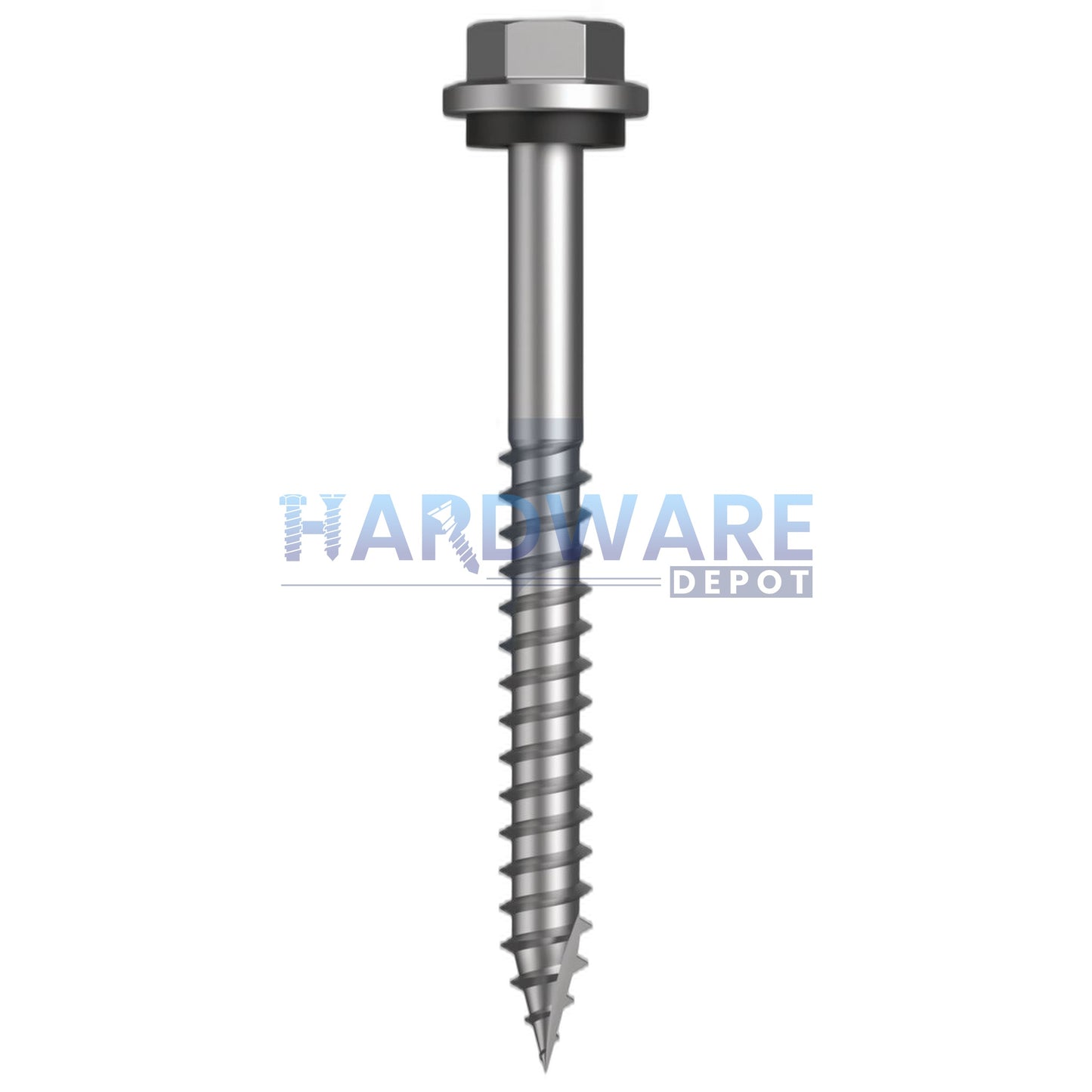 14g X 65mm T17 Hex Flange with Seal Roofing Screw + Washer SS316 External Hex Drive 500 Pack