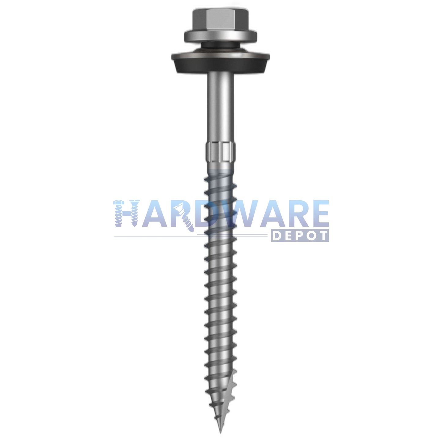 14g X 75mm T17 Cyclone Hex Flanged with Aluminum Seal Roofing Screw + Multi Seal + Shankguard Galvanised C4 External Hex Drive 250 Pack