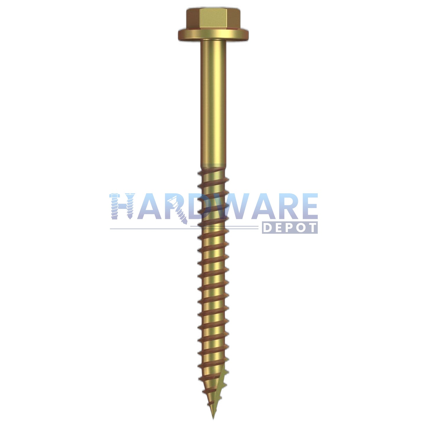 14g X 75mm T17 Hex Flange Roofing Screw Zinc Yellow External Hex Drive 500 Pack