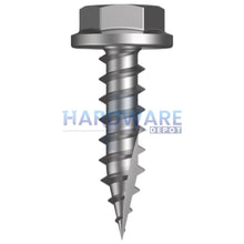 10g X 20mm T17 Hex Flange Roofing Screw Galvanised C4 External Hex 1000 Pack
