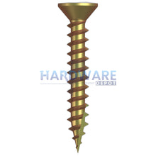 10g X 30mm T17 Countersunk Screw Zinc Yellow Phillips Drive 1000 Pack