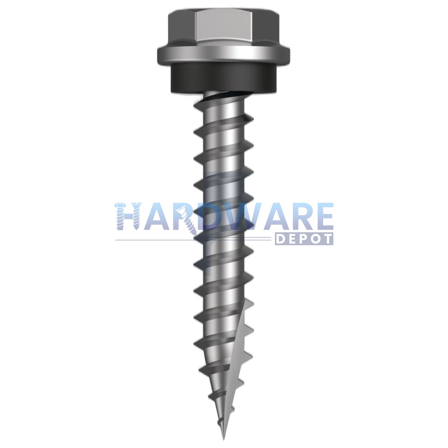 10g X 30mm T17 Hex Flange with Seal Roofing Screw +  Washer Galvanised C4 External Hex 1000 Pack