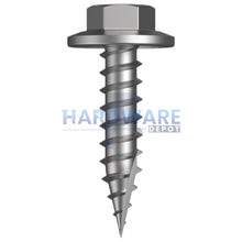 12g X 25mm T17 Hex Flange Roofing Screw Galvanised C4 External Hex 500 Pack