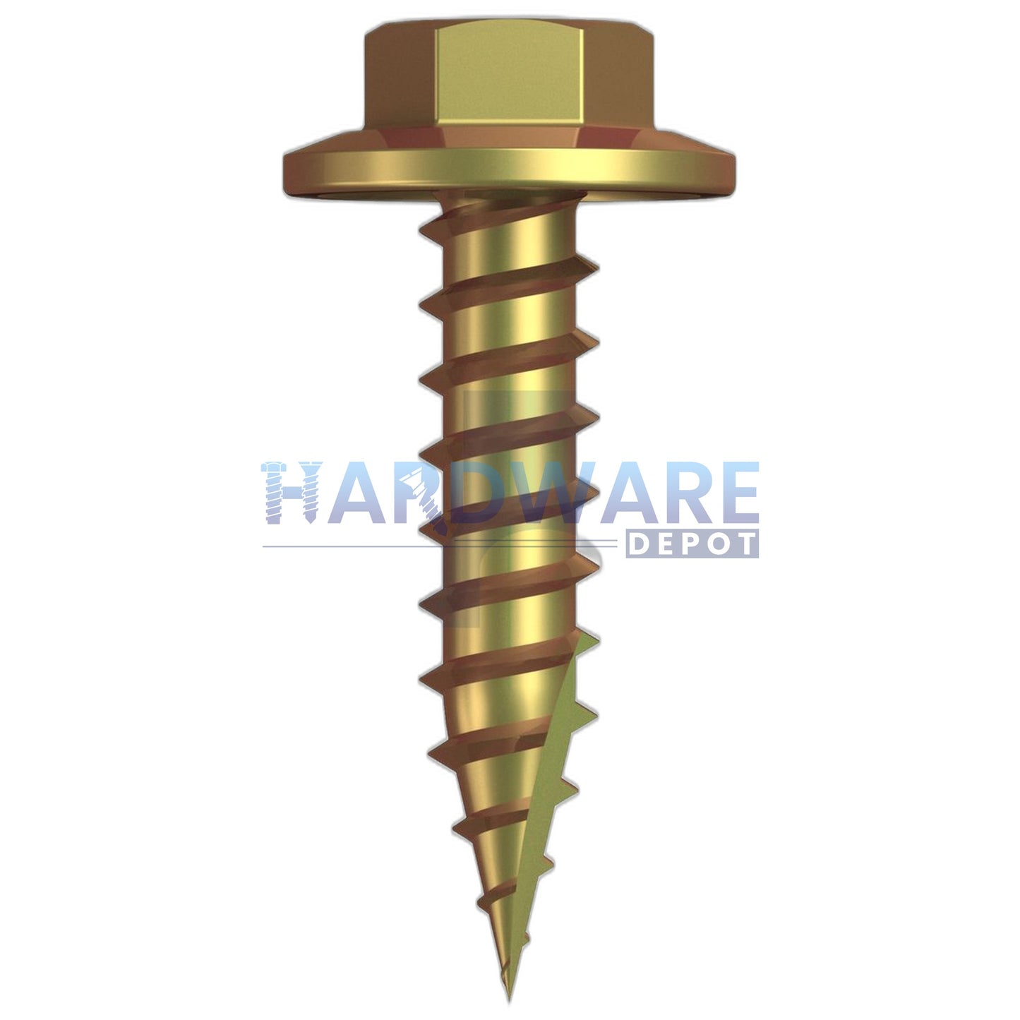 12g X 25mm T17 Hex Flange Roofing Screw Zinc Yellow External Hex 500 Pack