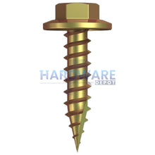 12g X 25mm T17 Hex Flange Roofing Screw Zinc Yellow External Hex 500 Pack