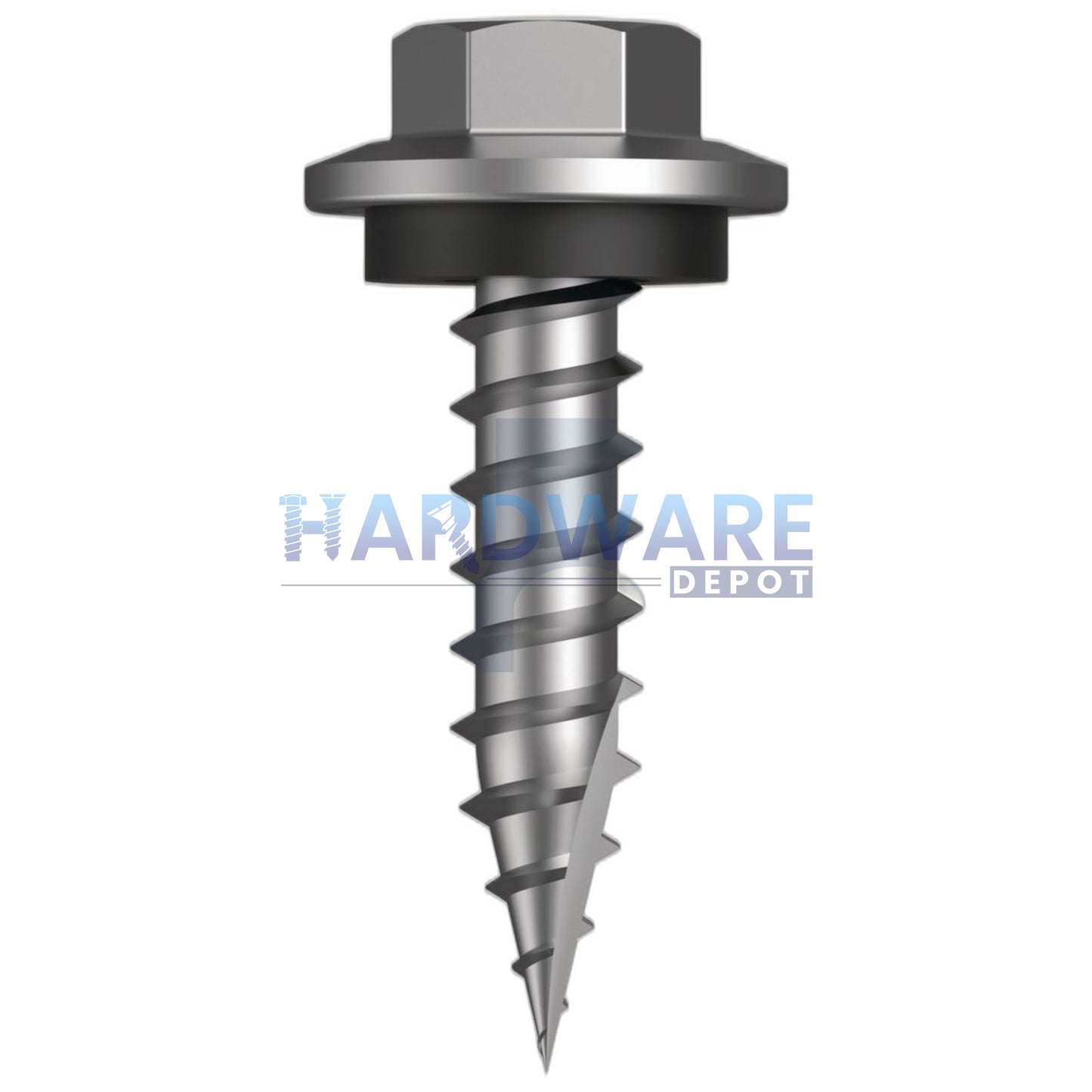 12g X 25mm T17 Hex Flange with Seal Roofing Screw +  Washer Galvanised C4 External Hex 500 Pack