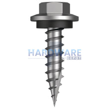 12g X 25mm T17 Hex Flange with Seal Roofing Screw +  Washer Galvanised C4 External Hex 500 Pack