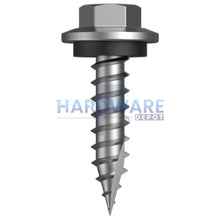 12g X 25mm T17 Hex Flange with Seal Roofing Screw +  Washer SS316 External Hex 1000 Pack