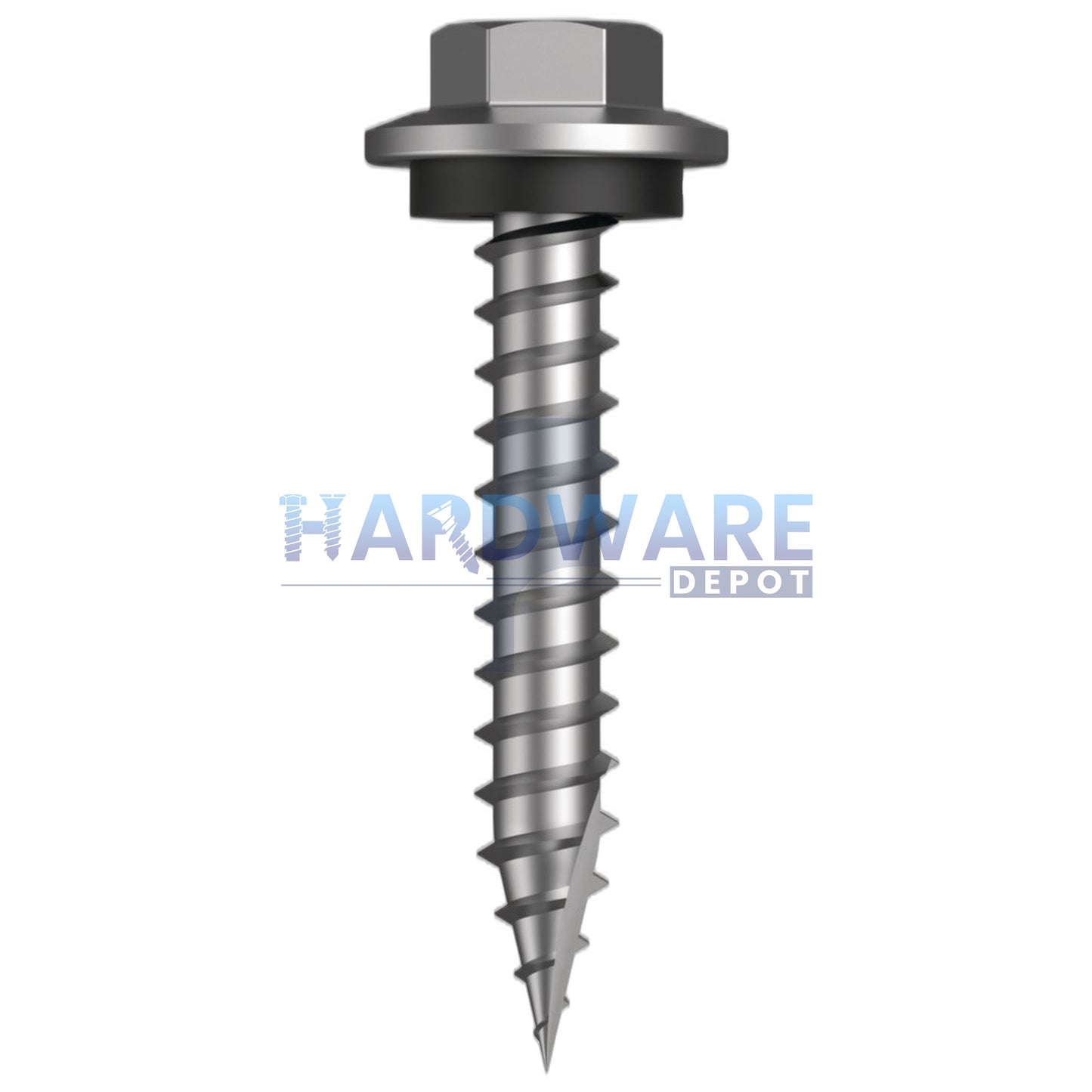 12g X 35mm T17 Hex Flange with Seal Roofing Screw +  Washer Galvanised C4 External Hex 1000 Pack