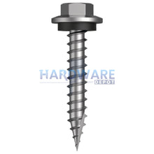 12g X 35mm T17 Hex Flange with Seal Roofing Screw +  Washer Galvanised C4 External Hex 1000 Pack