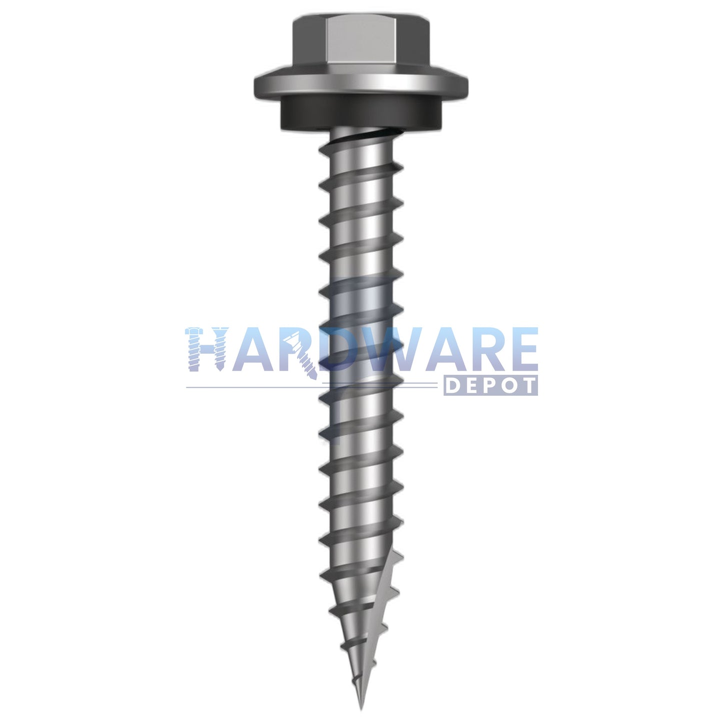 12g X 40mm T17 Hex Flange with Seal Roofing Screw +  Washer Galvanised C4 External Hex 1000 Pack