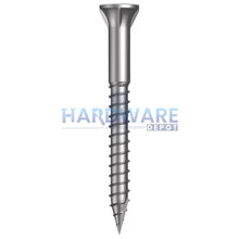 12g X 58mm T17 Bugle Ribbed Batten Screw SS316 Square Drive 100 Pack