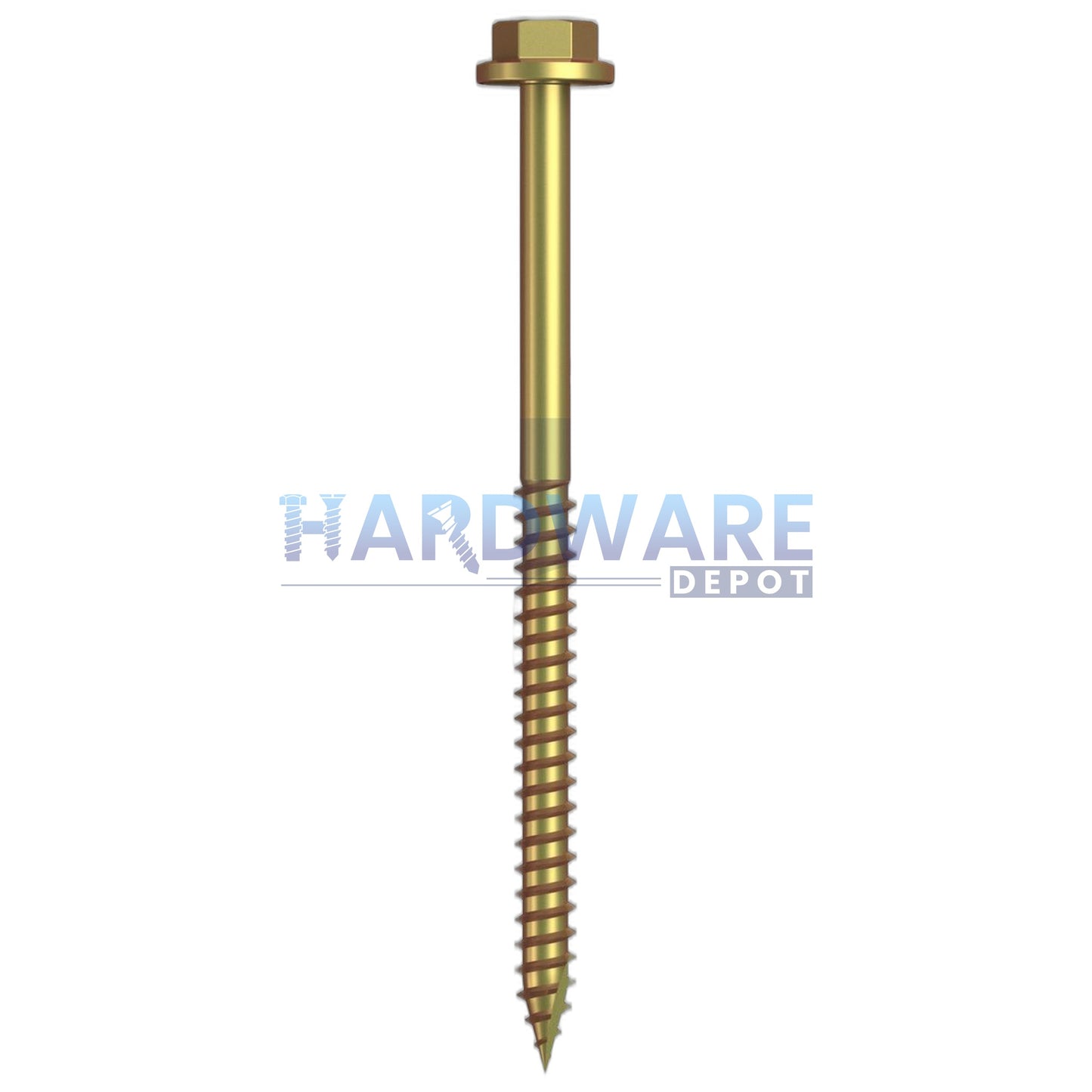 14g X 100mm T17 Hex Flange Roofing Screw Zinc Yellow External Hex Drive 250 Pack
