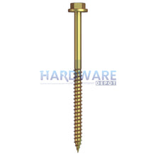 14g X 100mm T17 Hex Flange Roofing Screw Zinc Yellow External Hex Drive 250 Pack