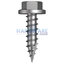 14g X 25mm T17 Hex Flange Roofing Screw SS316 External Hex Drive 1000 Pack