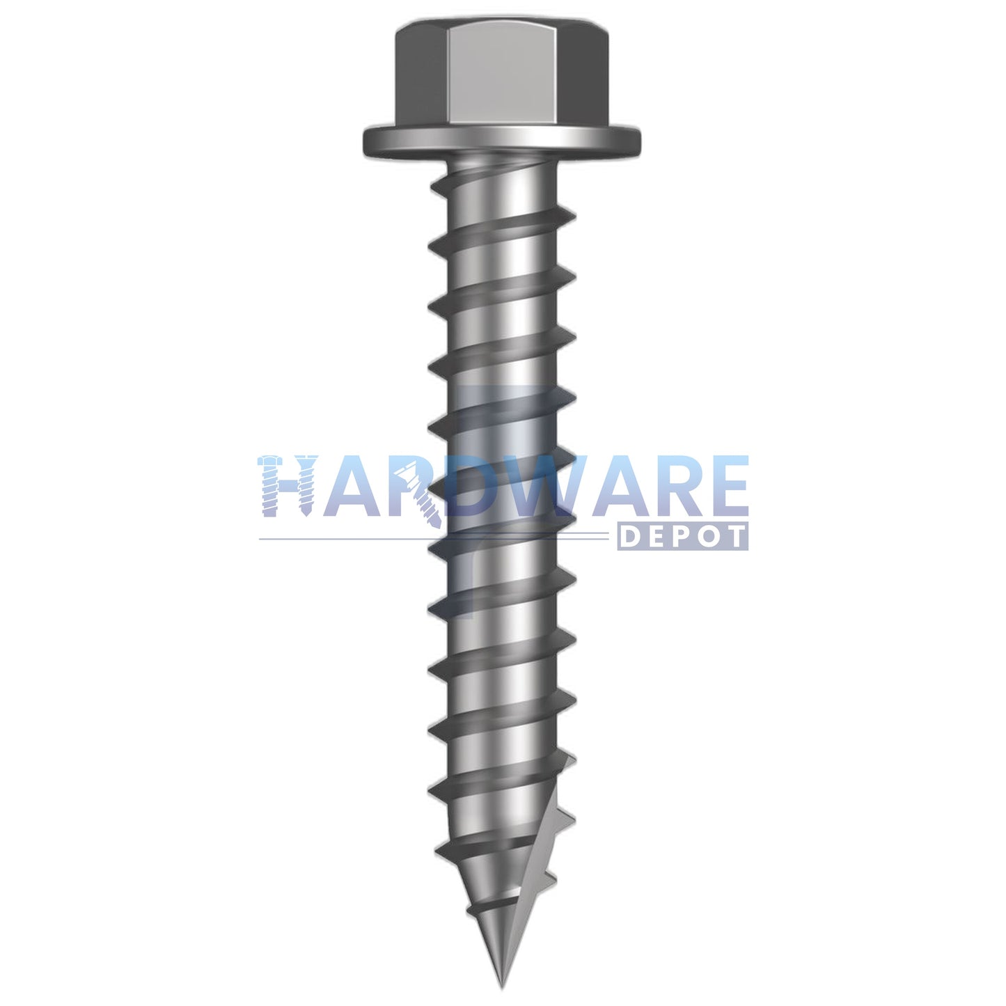14g X 35mm T17 Hex Flange Pit Screw SS304 External Hex 500 Pack