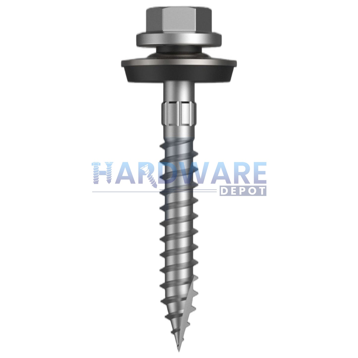 14g X 50mm T17 Cyclone Hex Flanged with Aluminum Seal Roofing Screw + Multi Seal + Shankguard Galvanised C4 External Hex Drive 250 Pack