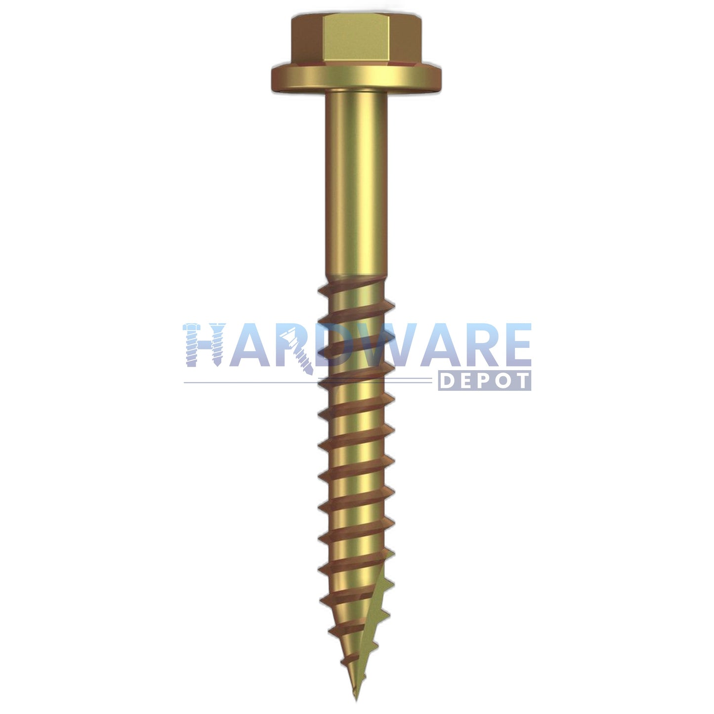 14g X 50mm T17 Hex Flange Roofing Screw Zinc Yellow External Hex Drive 500 Pack