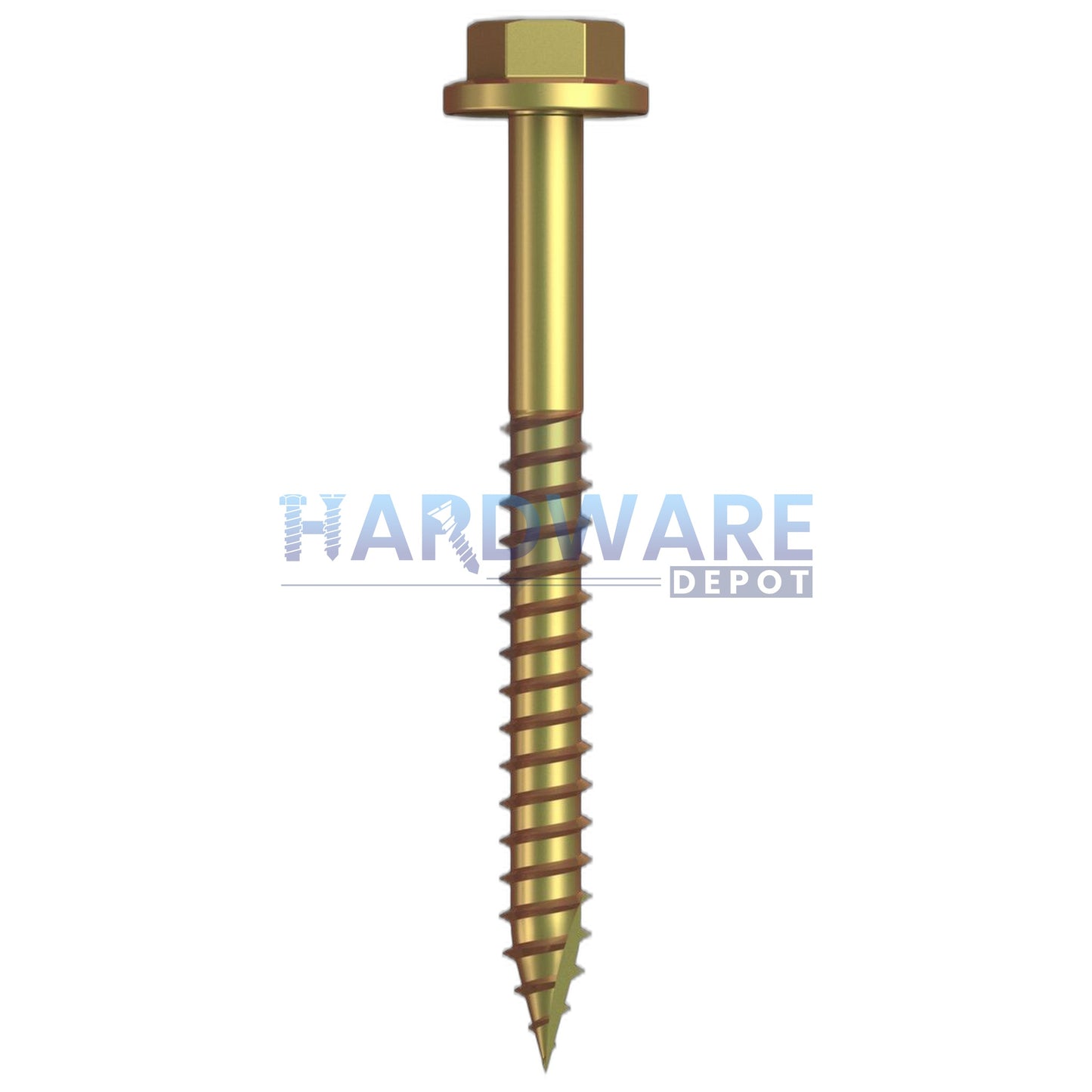 14g X 65mm T17 Hex Flange Roofing Screw Zinc Yellow External Hex Drive 500 Pack