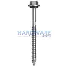 14g X 75mm T17 Hex Flange with Seal Roofing Screw + Washer + Shankguard Galvanised C4 External Hex Drive 500 Pack