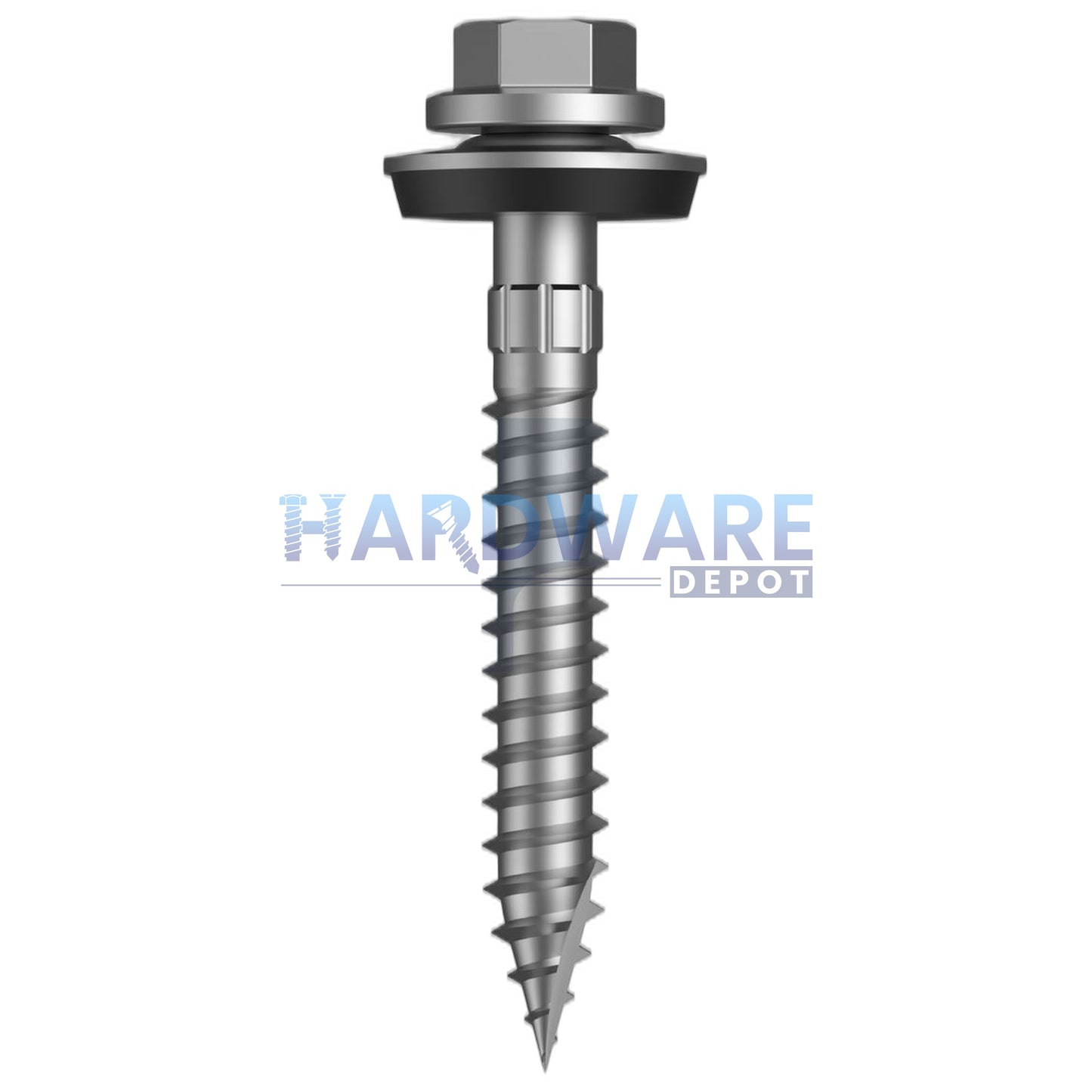 16g X 55mm T17 Cyclone Hex Flanged with Aluminum Seal Roofing Screw + Multi Seal + Shankguard Galvanised C4 External Hex Drive 200 Pack