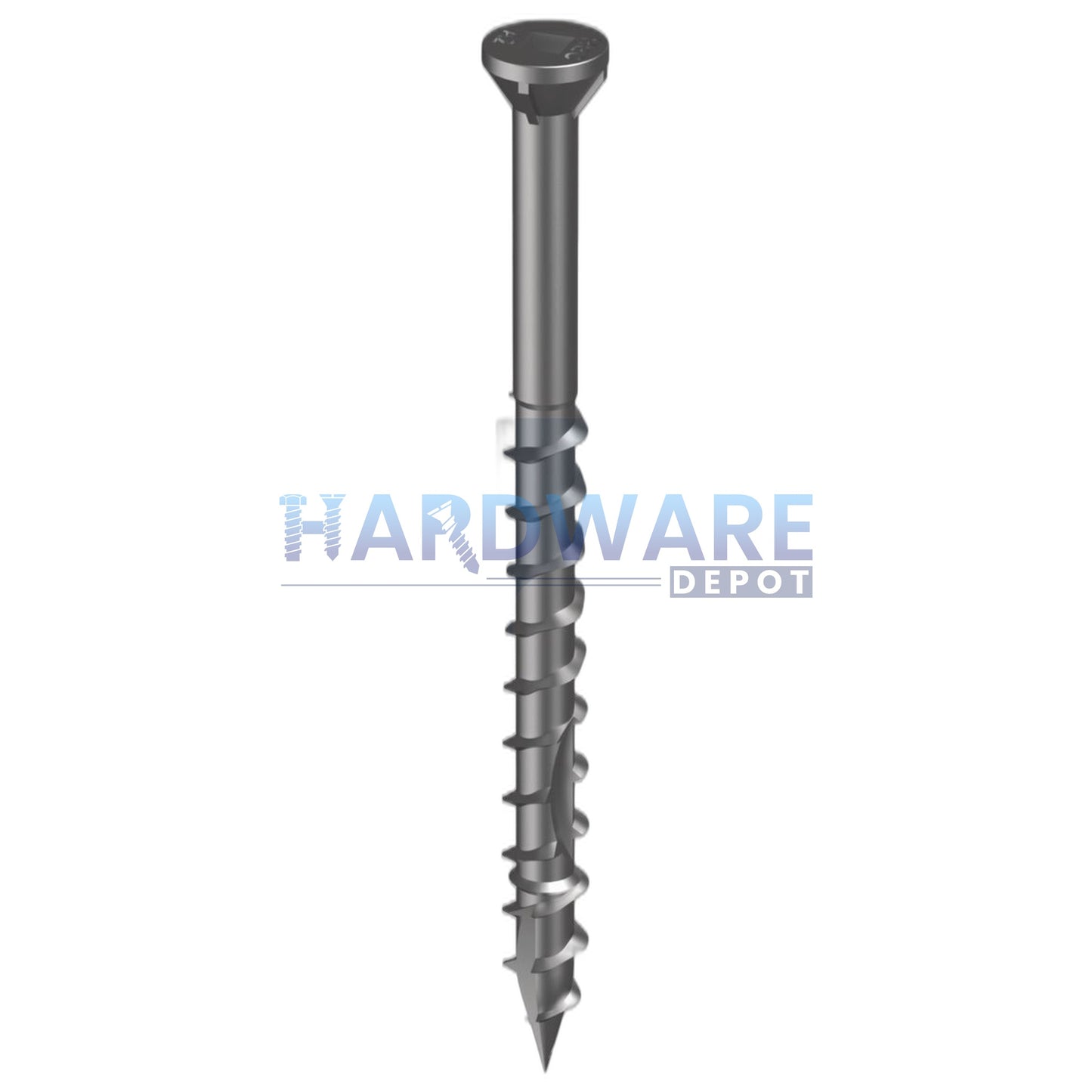 7g X 55mm T17 Trim Head Ribbed-4 Decking Screw SS304 Square Drive 1000 Pack