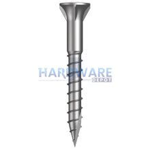 8g X 38mm T17 Bugle Ribbed Batten Screw SS316 Square Drive 100 Pack
