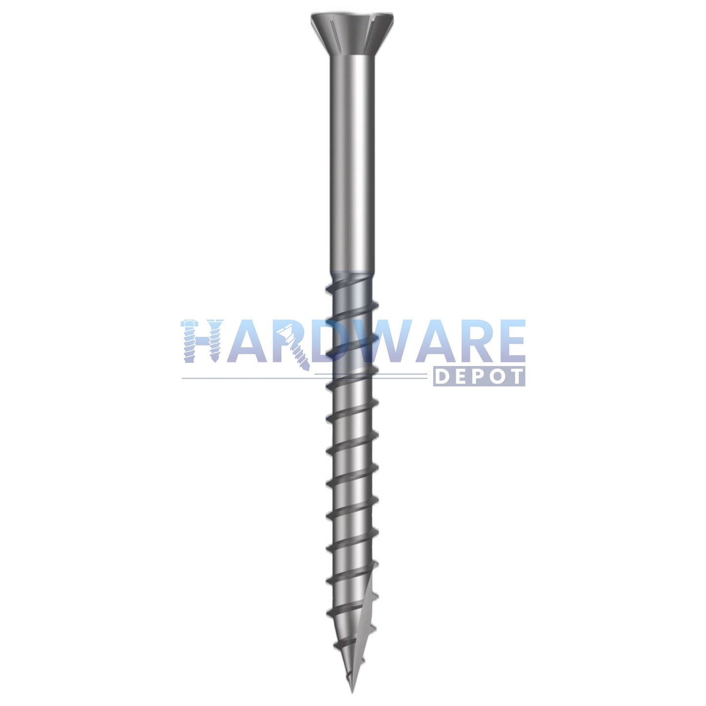 8g X 50mm T17 Trim Head Ribbed-6 Decking Screw SS304 Square Drive 1000 Pack